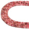 Natural Strawberry Quartz Faceted Rondelle Beads Size 3x4.5mm 15.5'' Strand