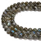 Dark Gray Labradorite Smooth Round Beads Size 5mm 10mm 15.5'' Strand