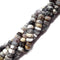 Dendritic Black Opal Faceted Rondelle Beads Approx 5x8mm 15.5" Strand