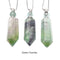 Natural Stone Essential Oil Necklace Perfume Bottle Faceted Points & Silver Chain