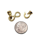 infinity clasp gold plated copper with micro pave clear zircon