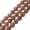 dark peach moonstone matte round beads