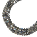 High Quality Labradorite Faceted Round Beads 6mm 15.5" Strand