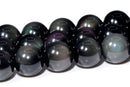 large hole rainbow obsidian smooth round beads