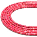 Red Sea Sediment Jasper Heishi Rondelle Discs Beads Size 2x4mm 15.5'' per Strand