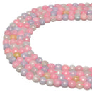 morganite faceted flat beads
