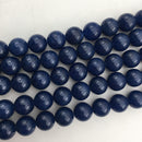 blue sapphire quartz smooth round beads 