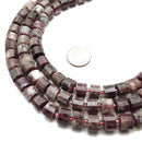 Madagascar Eudialyte Faceted Rondelle Wheel Discs Beads 6x8mm 15.5" Strand