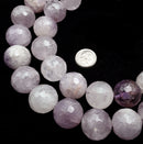 Natural Light Translucent Color Amethyst Faceted Round Beads 20mm 15.5" Strand