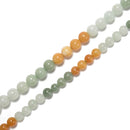 Gradient Multi Color Dyed Jade Smooth Round Beads Size 8mm 10mm 15.5'' Strand