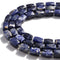 sodalite faceted rectangle cylinder drum barrel beads 