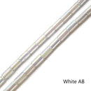 Crystal Glass Smooth Tube Shape Beads Size 2x5mm 15" Strand
