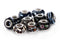 Mix Silver Plate Black Theme Murano Lampwork European Glass Crystal Charms Beads