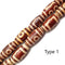 Red Antique Tibetan Dzi Agate Barrel Drum Beads 12x24mm 15x33mm 15.5" Strand