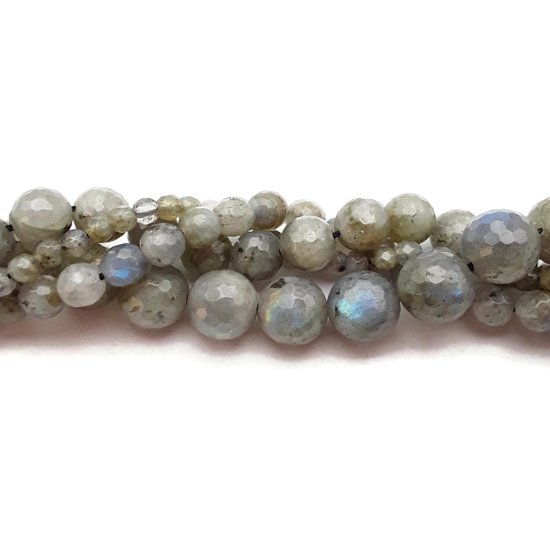Labradorite Faceted Round Beads Size 4mm 6mm 8mm 10mm 12mm 15.5" Strand