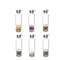 01 - Crystal Infused Healing Glass Water Bottle Gemstone Chips 9" Tall Tiger Eye, Aventurine, Amethyst, Quartz, Lapis, Citrine