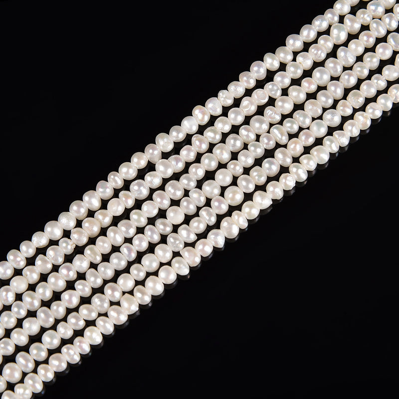 Tiny Fresh Water Pearl Potato Shape Beads Size 2-2.5mm 2.5-3mm 15.5'' Strand