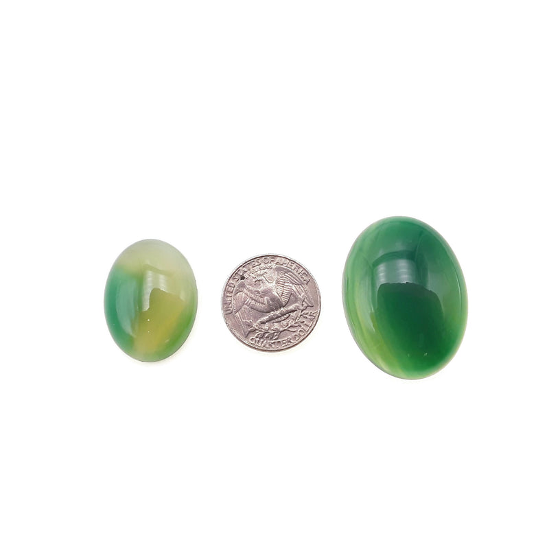 Green Agate Oval Cabochon Size 20x30mm 30x40mm Sold Per Piece