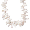 Fresh Water White Keshi Biwa Sticks Top Drilled Beads 6-8mmx20-25mm 15.5''Strand