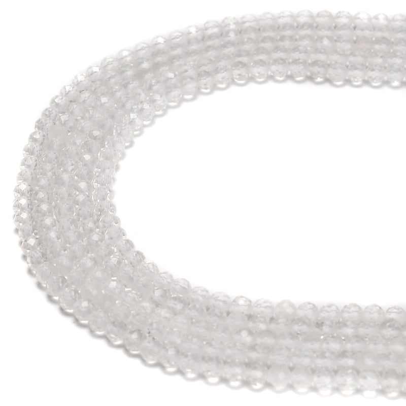 Natural Clear Quartz Faceted Round Beads Size 2mm 3mm 4mm 15.5'' Strand