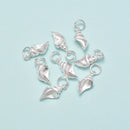 925 Sterling Silver Conch Shell Charm Pendant Size 6x15mm 3pcs per Bag