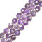 Amethyst Faceted Coin Beads 8mm 15.5" Strand