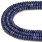 Middle Grade Natural Lapis Smooth Rondelle Beads Size 4x6mm 5x8mm 15.5'' Strand