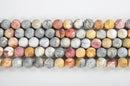 sky eye jasper matte round beads