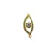 evil eye charm gold plated copper micro pave pink red green zircon 