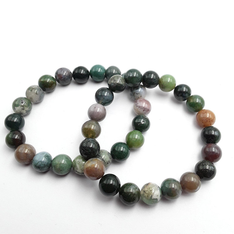 indian agate bracelet smooth round
