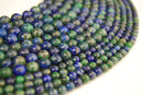 chrysocolla faceted round beads