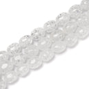 Natural Clear Crackle Quartz Full Oval Beads Size 12x16mm 15.5'' Strand