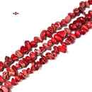 Red/ Purple Sea Sediment Jasper Chips Beads Size 6-8mm 15.5'' Strand