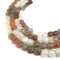 multi color moonstone smooth flat square beads