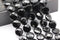 black onyx faceted codiscs beads