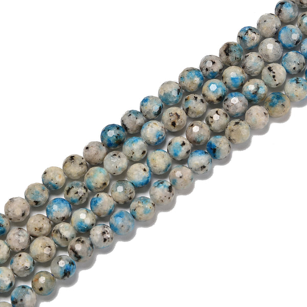 K2 Jasper Faceted Round Beads Size 8mm 10mm 15.5'' Strand