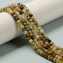 Natural Green Garnet Faceted Rondelle Beads Size 4x6mm 15.5'' Strand
