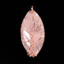 Gemstone Tree Pendant Copper Wire Wrap Eye Shape Size 25X60mm Sold Per Piece