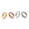 Mix Colors Hematite Band Ring Basic Ring Flat Ring 4 Pcs Per Set in Bag