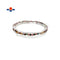 Multi Color Tourmaline Faceted Round Elastic Bracelet Size 2.5mm 7.5" Length
