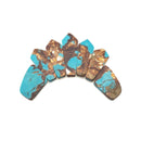 Bronzite Turquoise Graduated Arrow Shape Set Size Approx 15x35mm-15x45mm