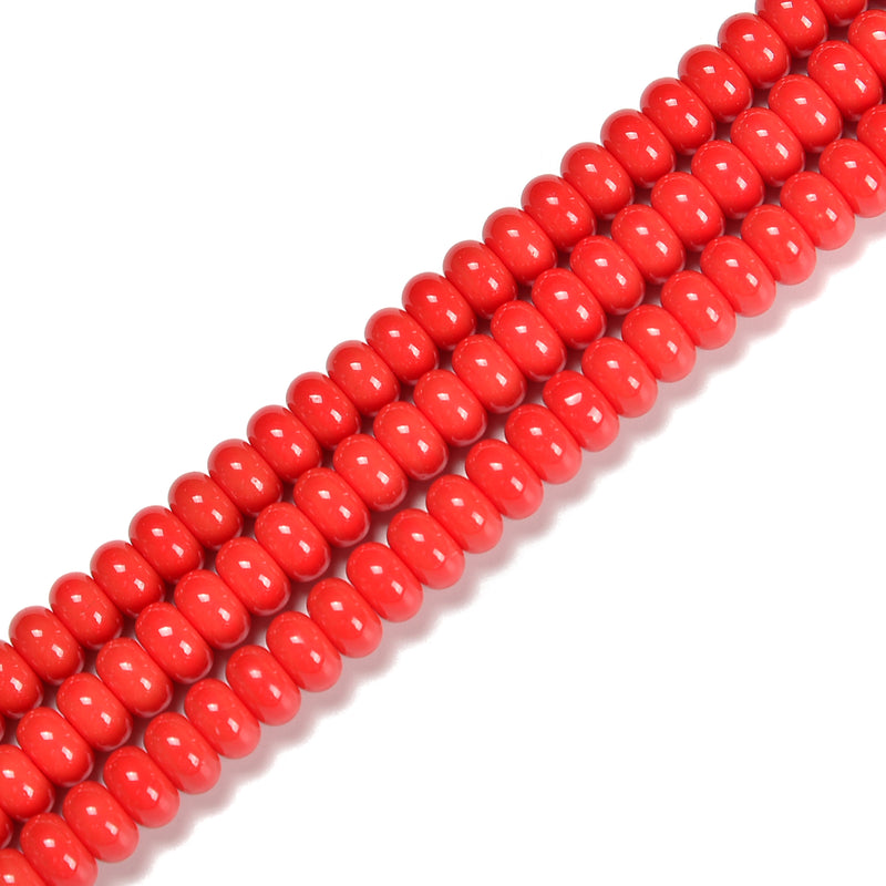 Red/Blue/Purple/Orange Glass Crystal Smooth Rondelle Beads 5x8mm 15.5'' Strand