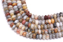 natural crazy agate smooth rondelle beads