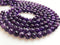 natural amethyst smooth round beads 