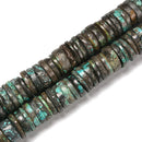 Natural Genuine Turquoise Heishi Disc Beads Size 20-23mm 15.5'' Strand