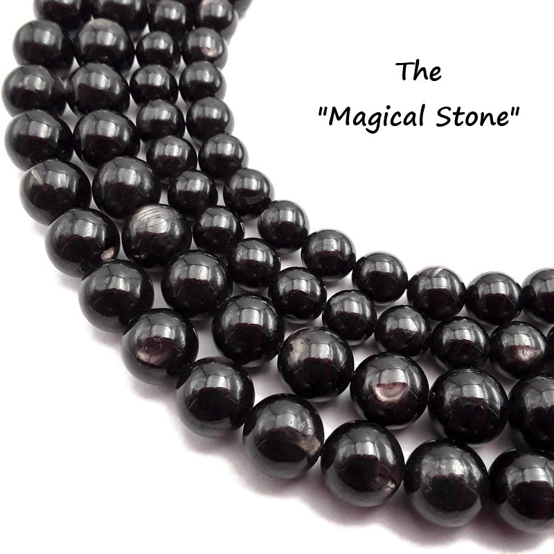 natural hypersthene smooth round beads