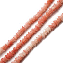 Pink Bamboo Coral Hand Carved Flower Beads Size 7x7mm 15.5'' Strand
