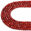 Carnelian Faceted Cube Beads Size 4mm 15.5'' Strand