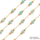 3mm Faceted Round Beads Multi Gemstone Chain One Meter Per Bag