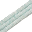 Light Blue Chatoyant Celestite Smooth Rondelle Beads Size 4x10mm 15.5'' Strand